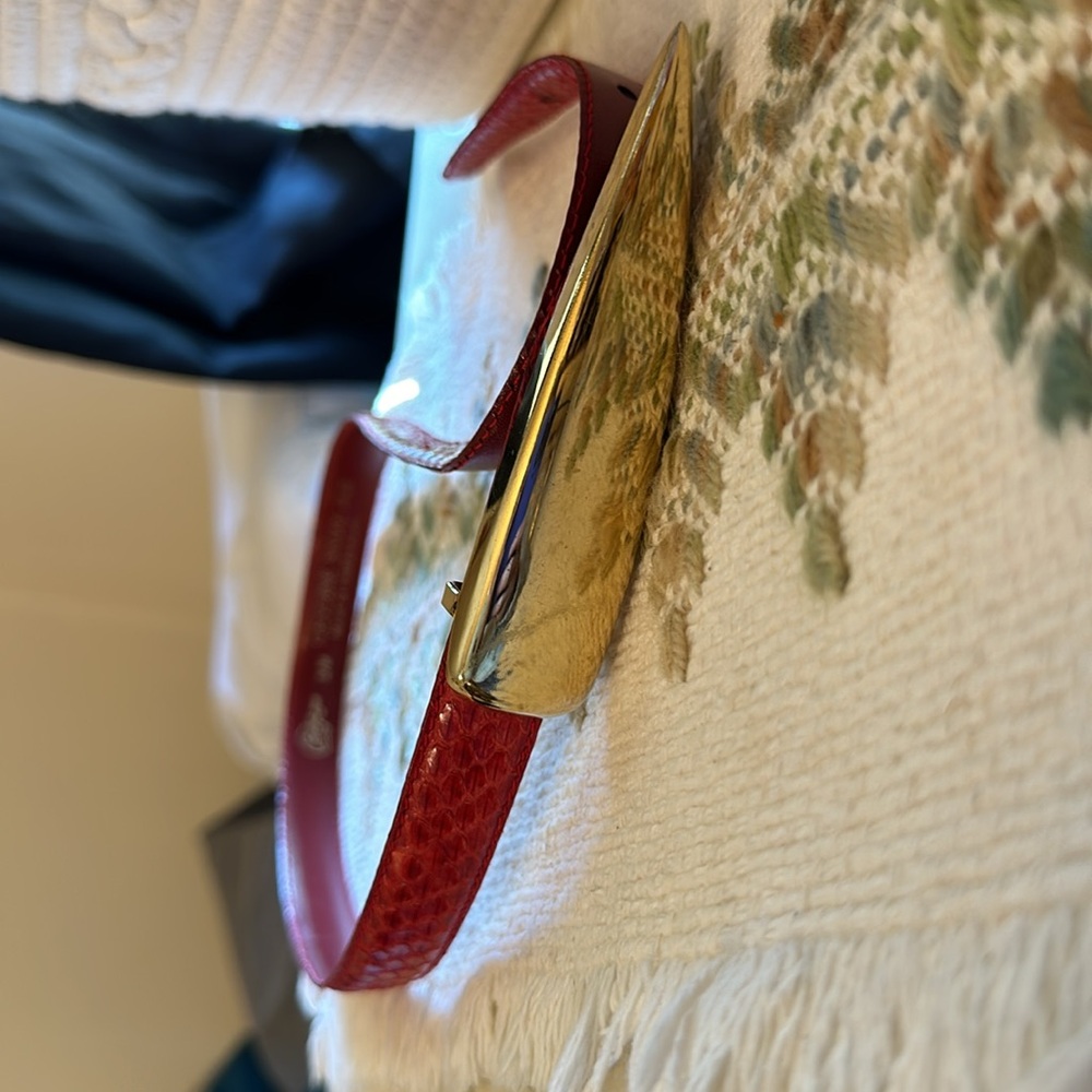 Snake skin red/black belt - Picture 3 of 6